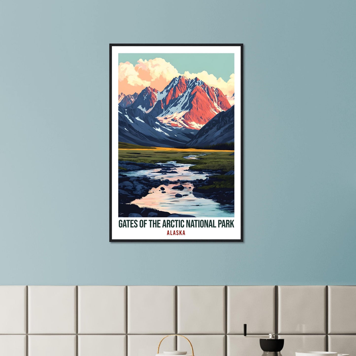 Gates Of The Arctic National Park Alaska USA Travel Print Wall Art Wall Hanging Home Décor Alaska Gift Travel Art USA Artwork Travel Poster