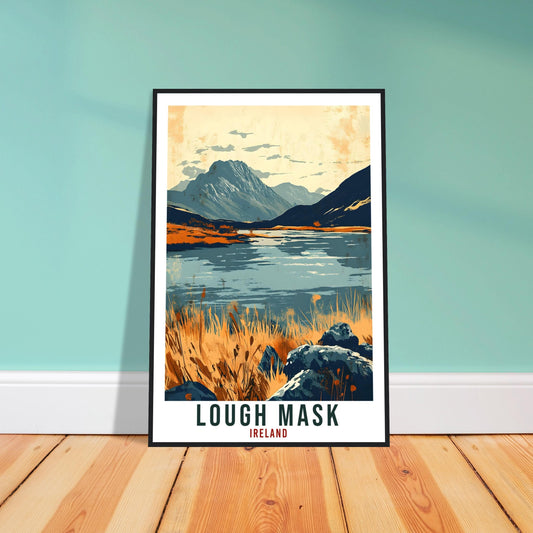 Lough Mask Travel Print Ireland Home Decor Lough Mask Wall Art Gift Wall Hanging Lough Mask Irish Artwork Travel Poster Ireland Travel Art