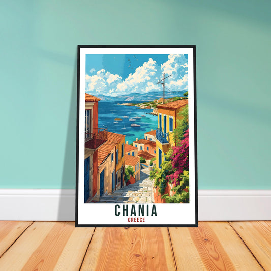 Chania Crete Travel Print Greece Home Decoration Chania Greek City Wall Art Gift Wall Hanging Art Lover Greece Artwork Chania Travel Poster