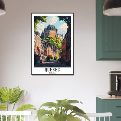 Quebec City Travel Print Canada Home Decor Quebec Wall Art Gift Wall Hanging Art Lover Quebec Canadian Artwork Travel Poster Canada Artwork