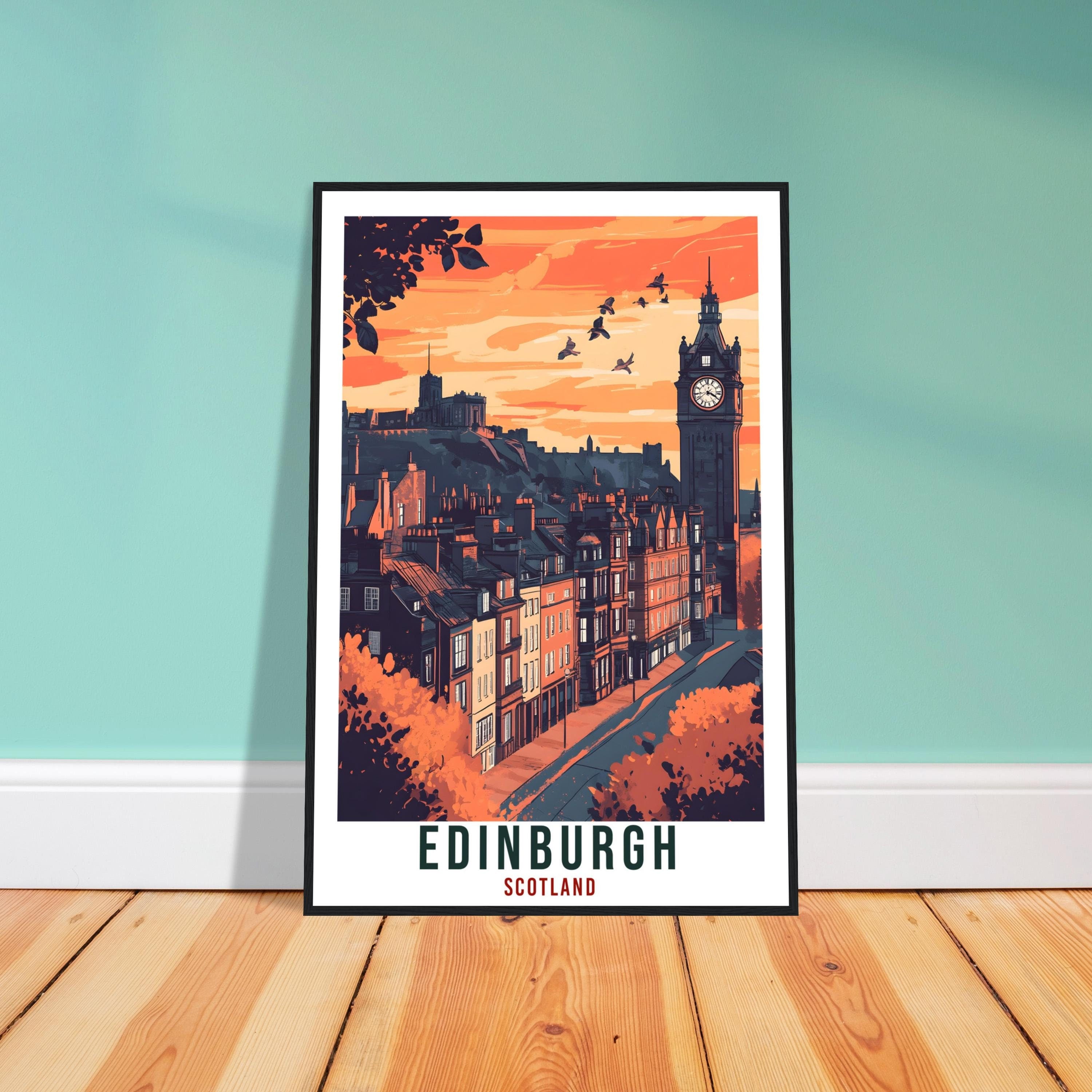 Edinburgh Travel Print Scotland Decor Edinburgh Wall Art Wall Hanging Art Lover Scotland Artwork Travel Poster Edinburgh City Travel Art
