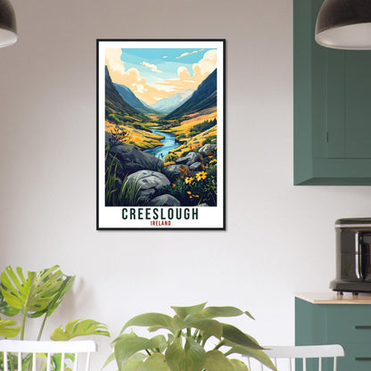 Creeslough Travel Print Ireland Home Decor Wall Art Gift Wall Hanging Art Lover Creeslough Irish Artwork Travel Poster Ireland Travel Art