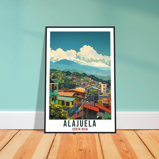 Alajuela Costa Rica Travel Print Wall Art Wall Hanging Home Décor Alajuela Gift Landmark Artwork Travel Art Costa Rica City Travel Poster