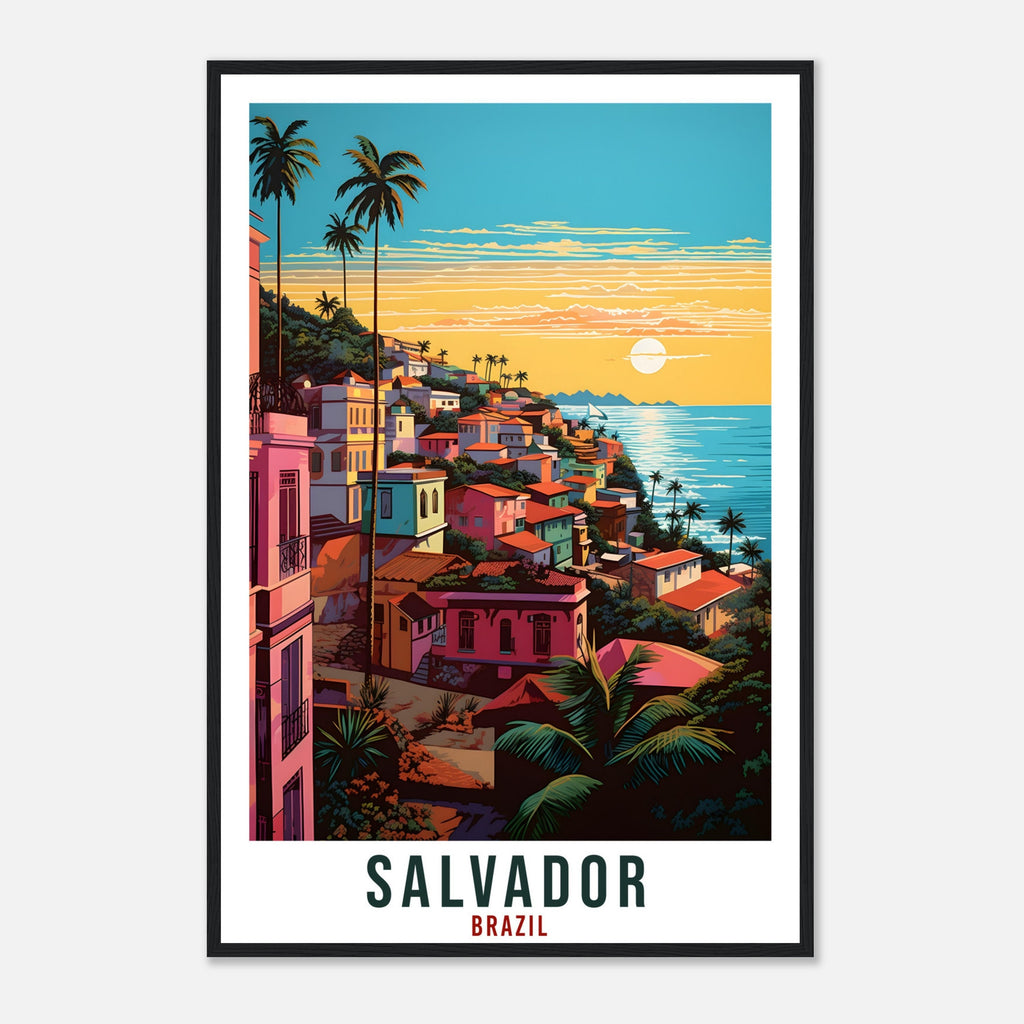 Salvador Travel Print Wall Art Salvador Brazil Wall Hanging Salvador Artwork Art Gifts Salvador Travel Poster Brazil Decor Art Lovers Gift