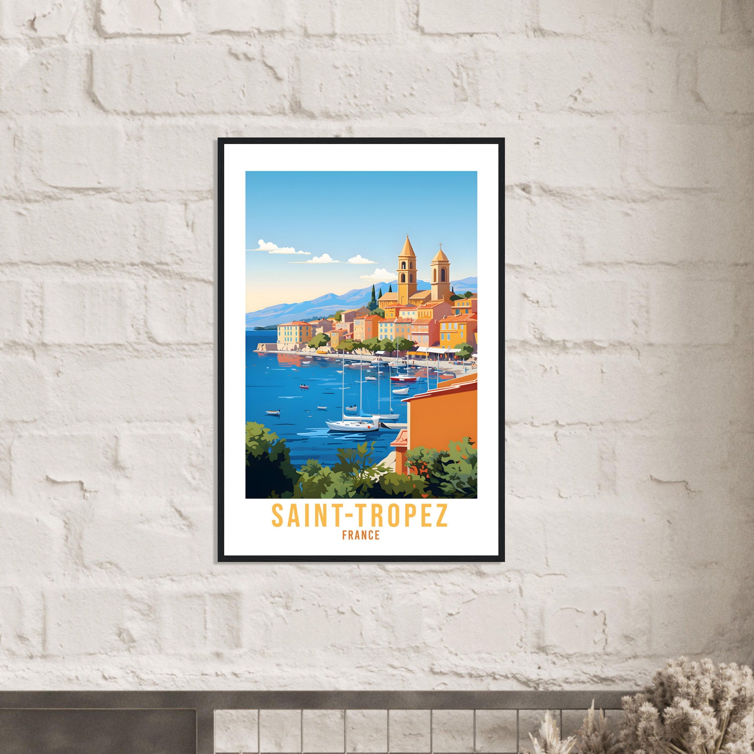 Saint-Tropez Travel Print Saint-Tropez French Rivera Art Print Saint-Tropez Wall Art Travel Lover Gift Wall Hanging Saint-Tropez Côte d'Azur