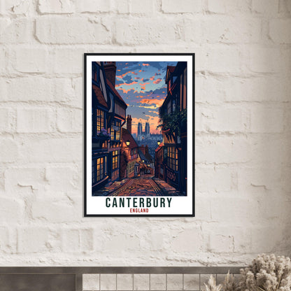 Canterbury Travel Print England Home Decoration Wall Art Gift Wall Hanging Art Lover English Artwork England Canterbury Travel Poster Print