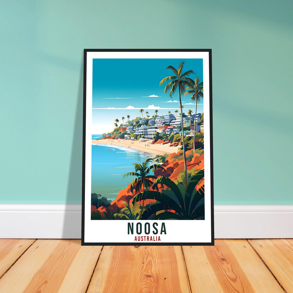 Noosa Beach Travel Print Wall Art Noosa Australia Home Artwork Wall Hanging Noosa Art Gift Noosa Travel Poster Australian Art Lover Gift
