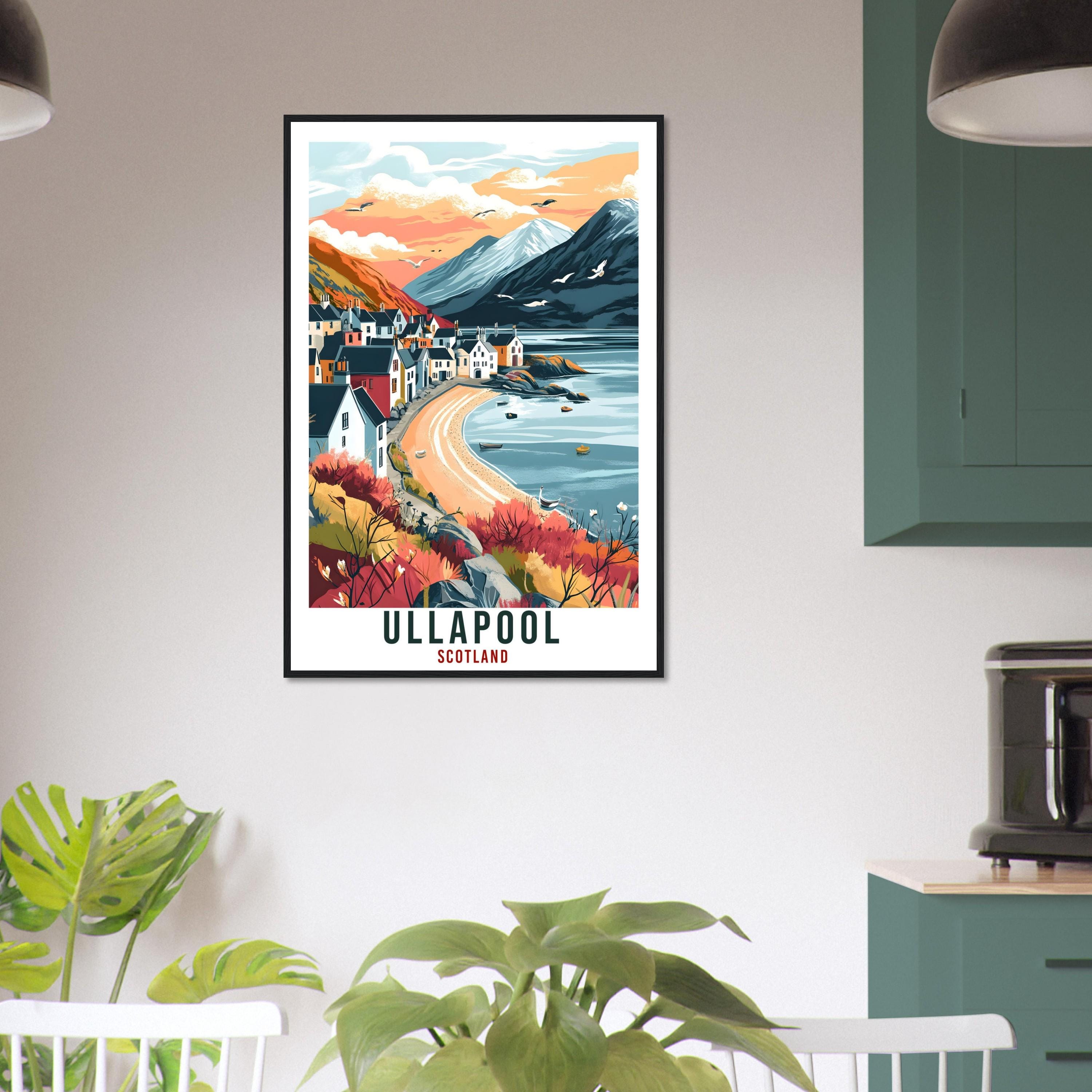 Ullapool Travel Print Scotland Home Decor Ullapool Wall Art Wall Hanging Art Lover Scotland Artwork Travel Poster Ullapool Travel Art Gift