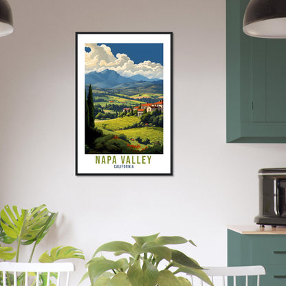 Napa Valley Travel Print Napa Valley Wall Art Wall Hanging Napa Valley Gift Travel Poster California Art Lover Gift Napa Valley Vineyards