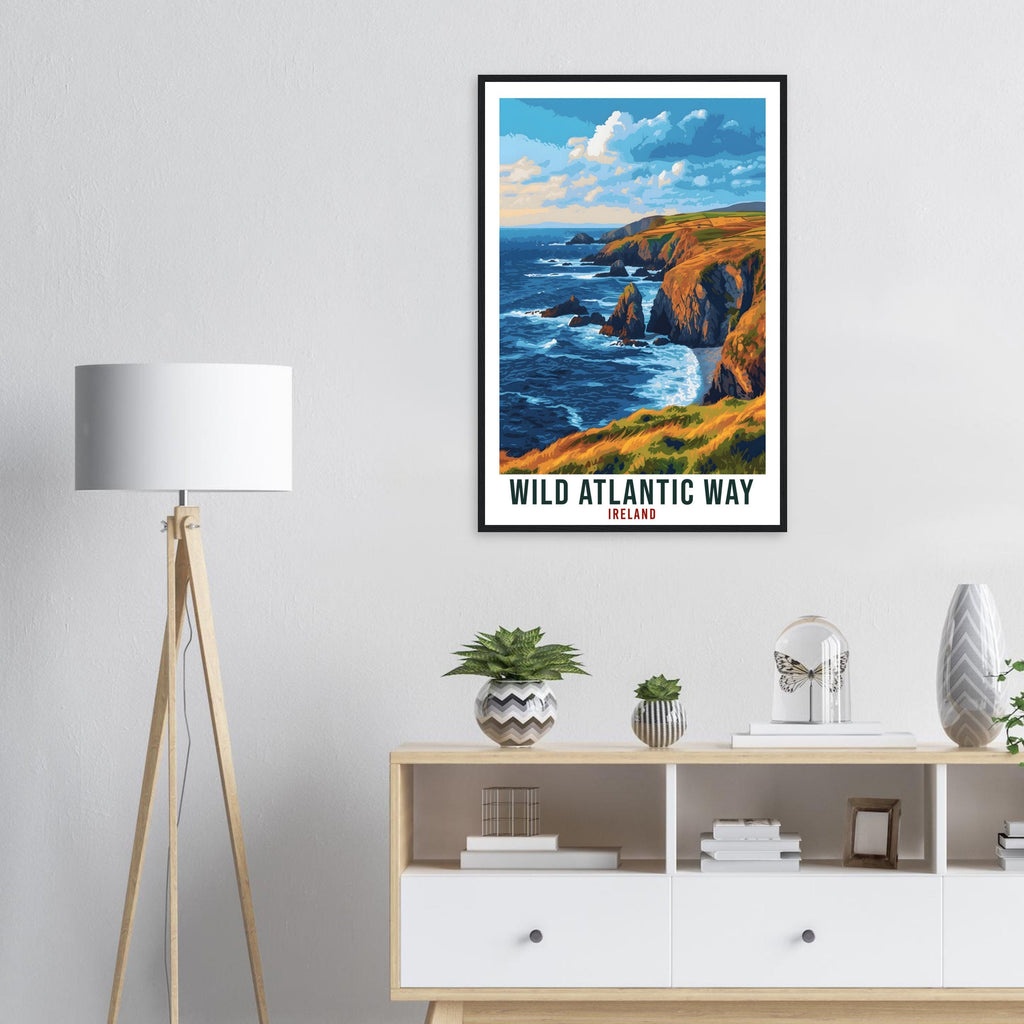 Wild Atlantic Way Travel Print Ireland Home Decoration Wall Art Gift Wall Hanging Art Lover Irish Artwork Wild Atlantic Way Travel Poster
