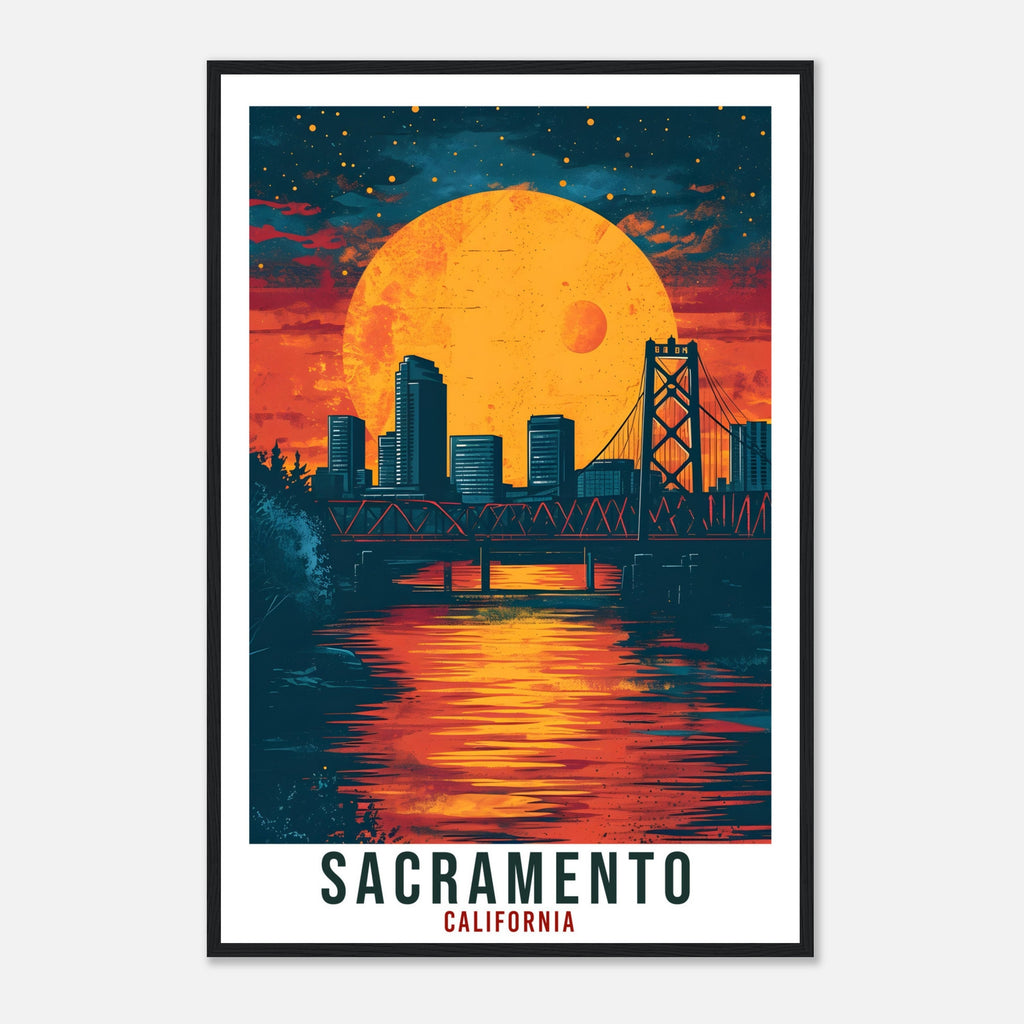 Sacramento Travel Print California Home Decoration USA City Wall Art Gift Wall Hanging Art Lover California Artwork Sacramento Travel Poster