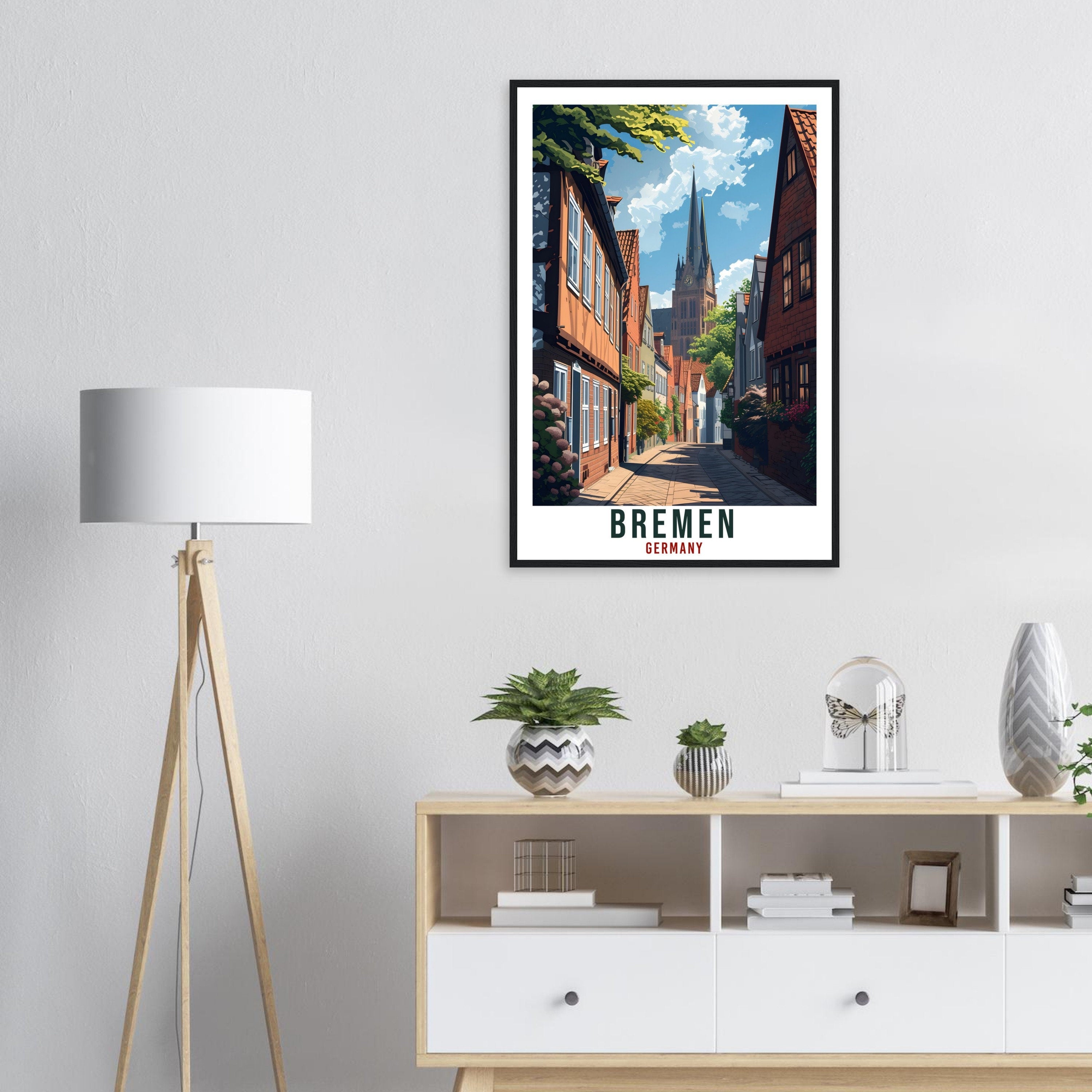 Bremen Print Travel Gift Germany Home Decoration Bremen German Wall Art Gift Wall Hanging Art Lover Germany Artwork Bremen Travel Poster