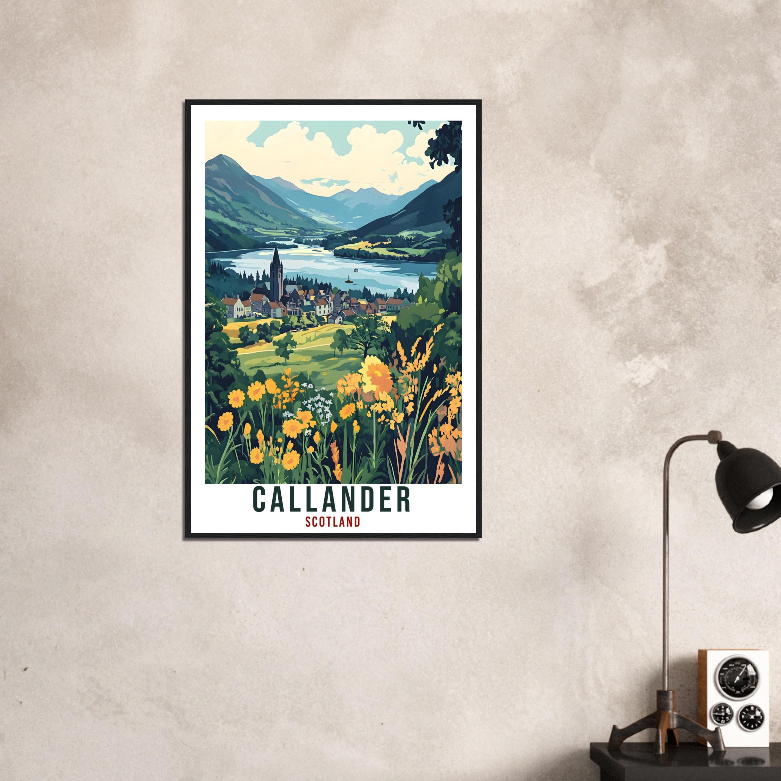 Callander Travel Print Scotland Home Decor Callander Wall Art Wall Hanging Art Lover Scotland Artwork Travel Poster Callander Travel Art