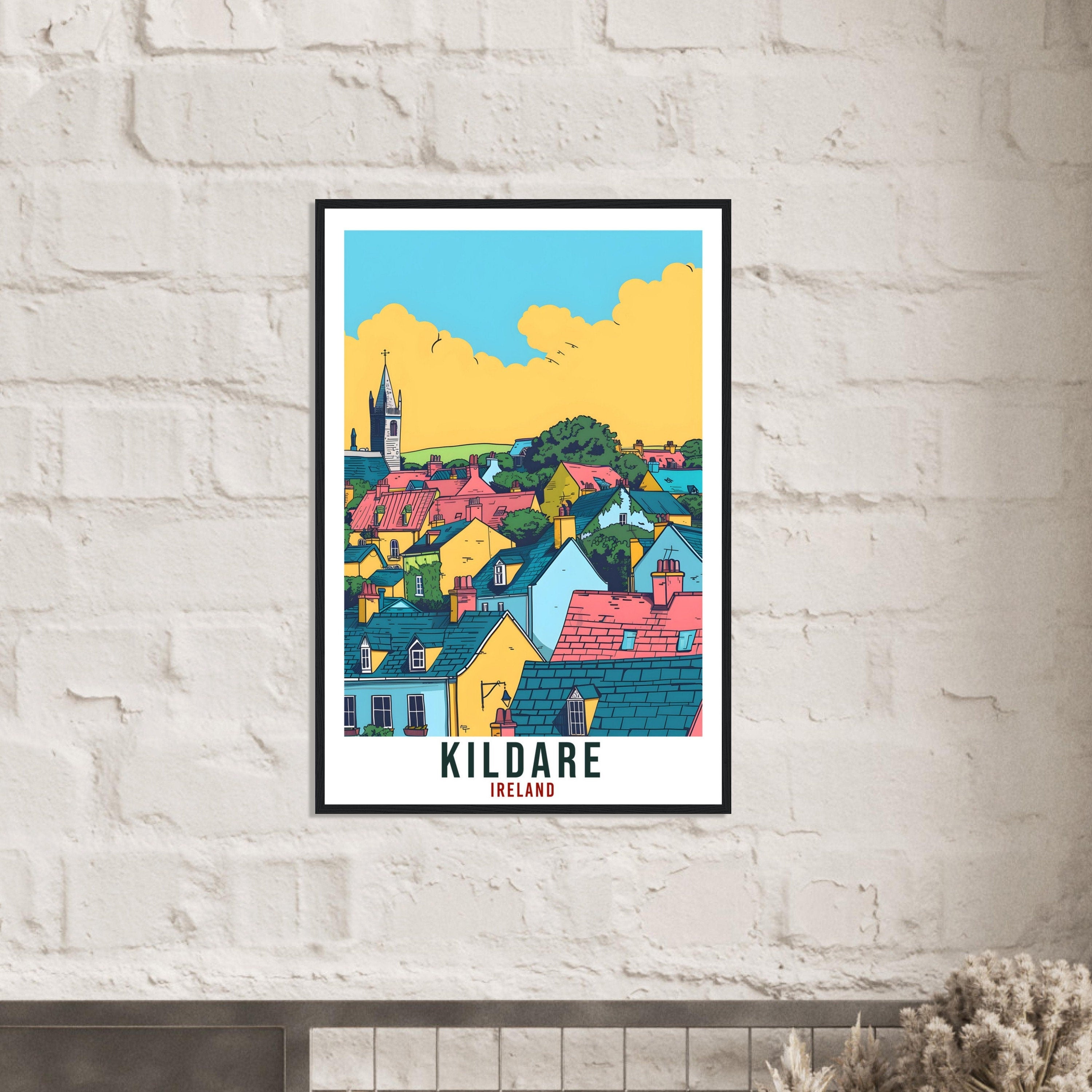 Kildare Travel Print Ireland Wall Art Wall Hanging Home Living Décor Kildare Gift Art Lovers Gift Irish Artwork Gift Ireland Travel Poster