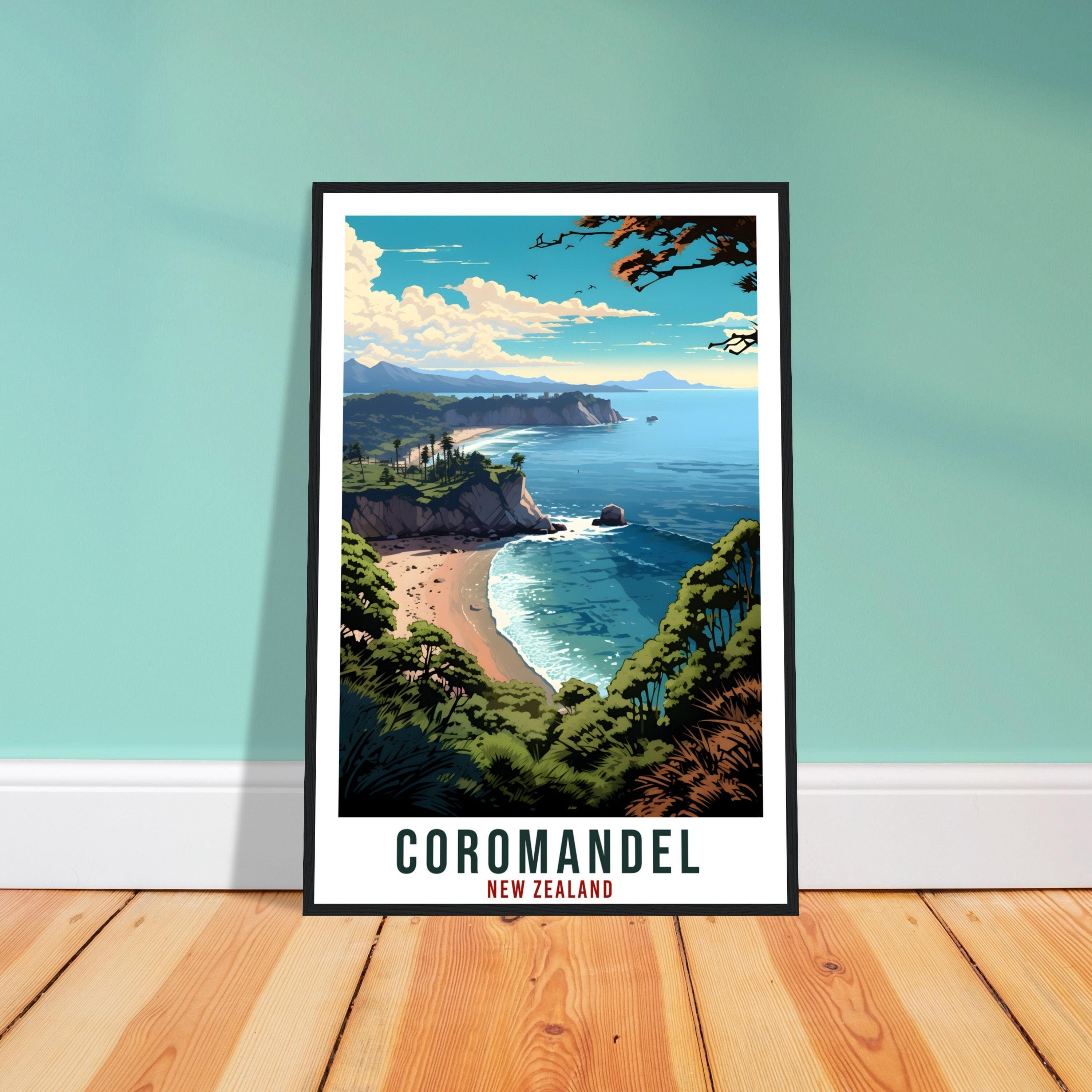Coromandel Travel Print Wall Art Coromandel New Zealand Home Decor Artwork Art Gifts Coromandel Travel Poster New Zealand Art Lovers Gift