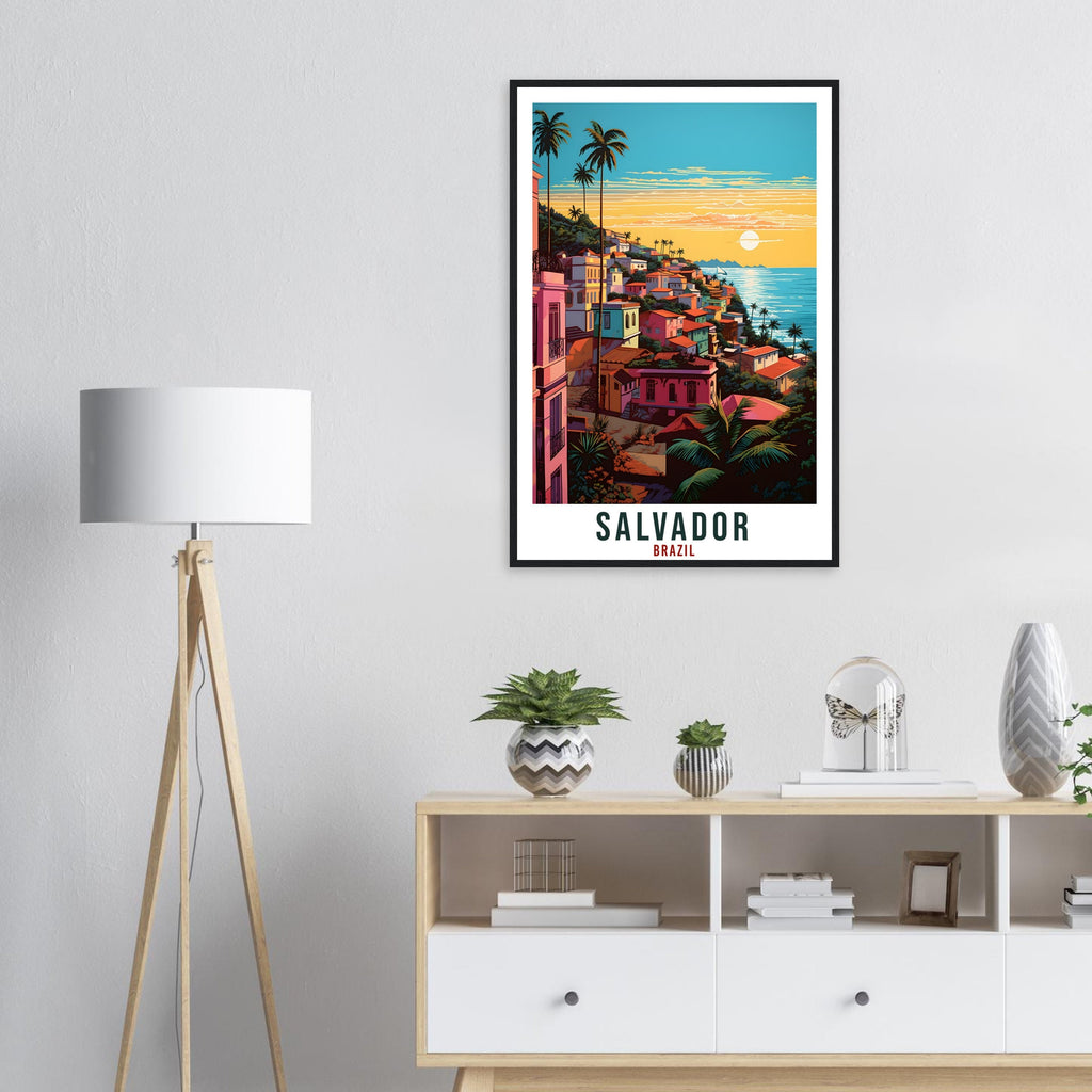 Salvador Travel Print Wall Art Salvador Brazil Wall Hanging Salvador Artwork Art Gifts Salvador Travel Poster Brazil Decor Art Lovers Gift