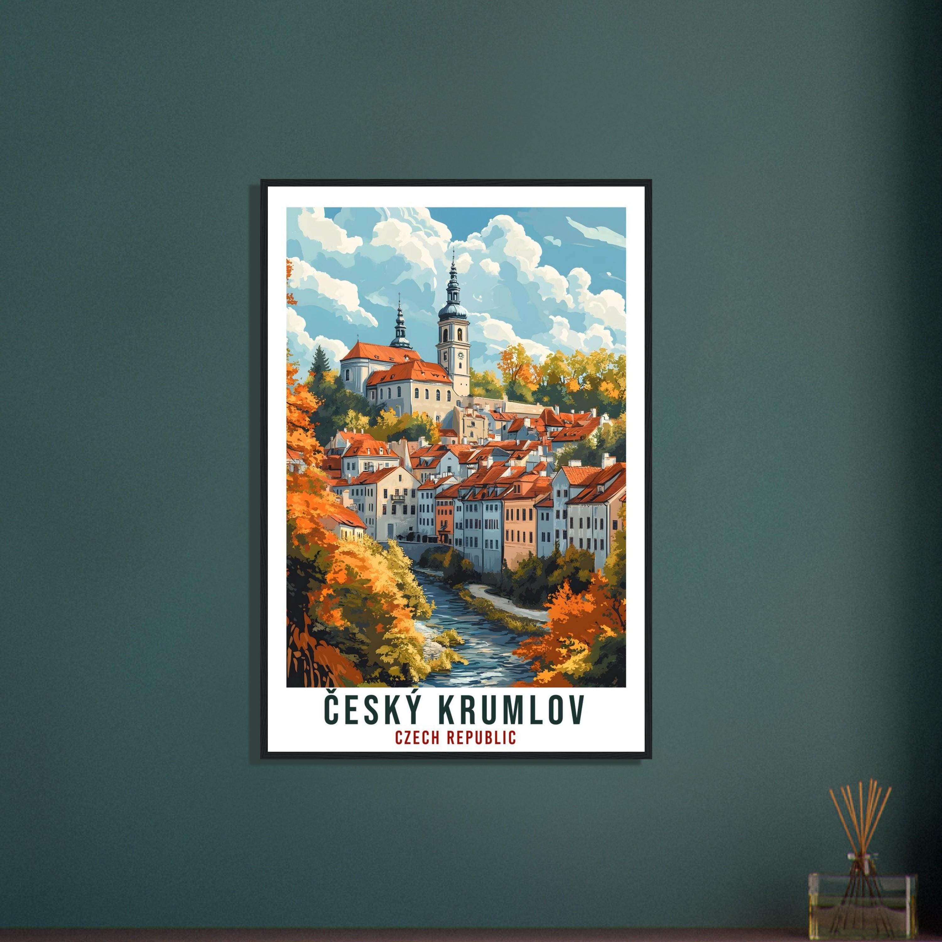 Český Krumlov Travel Print Czech Republic Home Decor Wall Art Gift Wall Hanging Art Lover Český Krumlov Czechia Artwork Travel Poster Travel