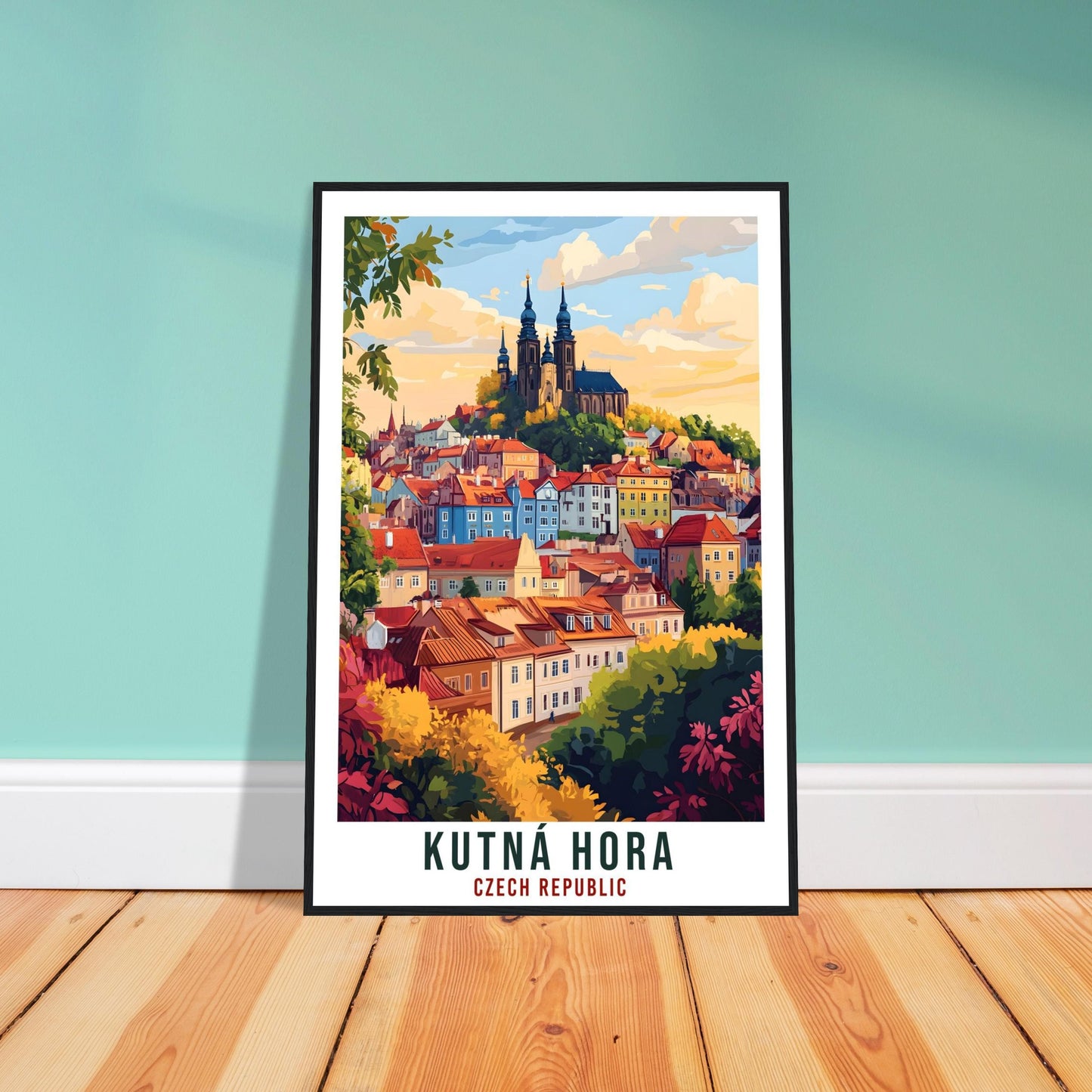 Kutná Hora Travel Print Czechia Home Decor Kutná Hora Wall Art Gift Wall Hanging Art Lover Kutná Hora Czech Republic Artwork Travel Poster