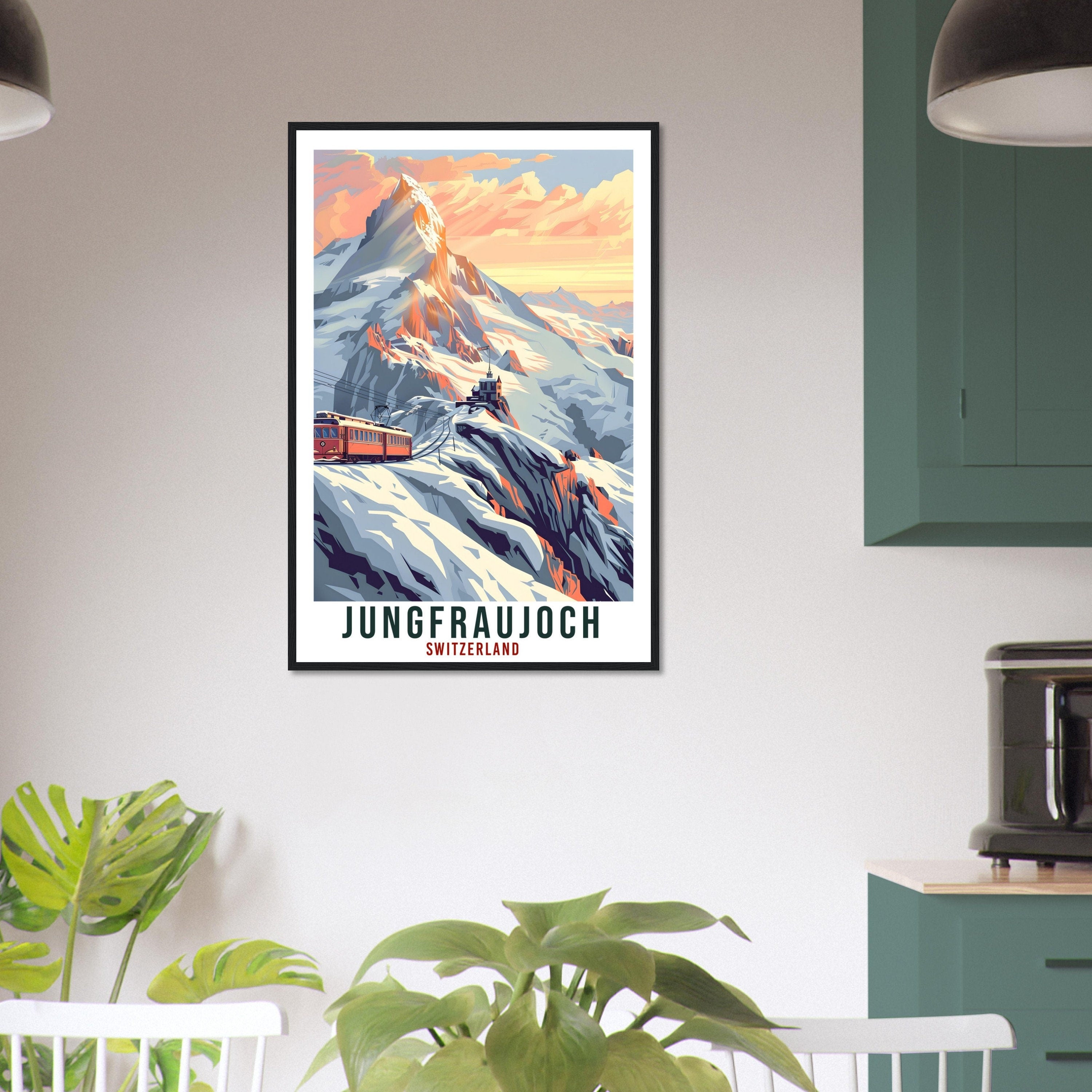 Jungfraujoch Travel Print Swiss Wall Art Wall Hanging Home Décor Jungfraujoch Gift Art Lovers Switzerland Artwork Gift Swiss Travel Poster