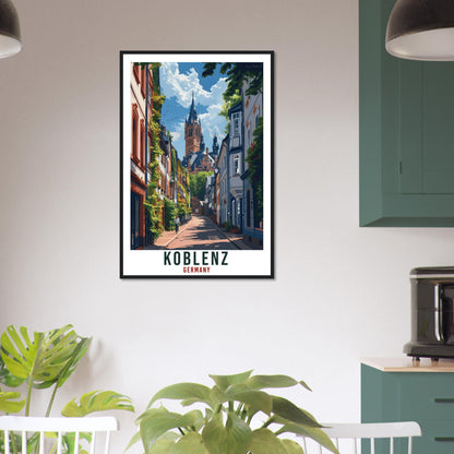 Koblenz Travel Print Germany Home Decoration Koblenz German City Wall Art Gift Wall Hanging Art Lover Germany Artwork Koblenz Travel Poster