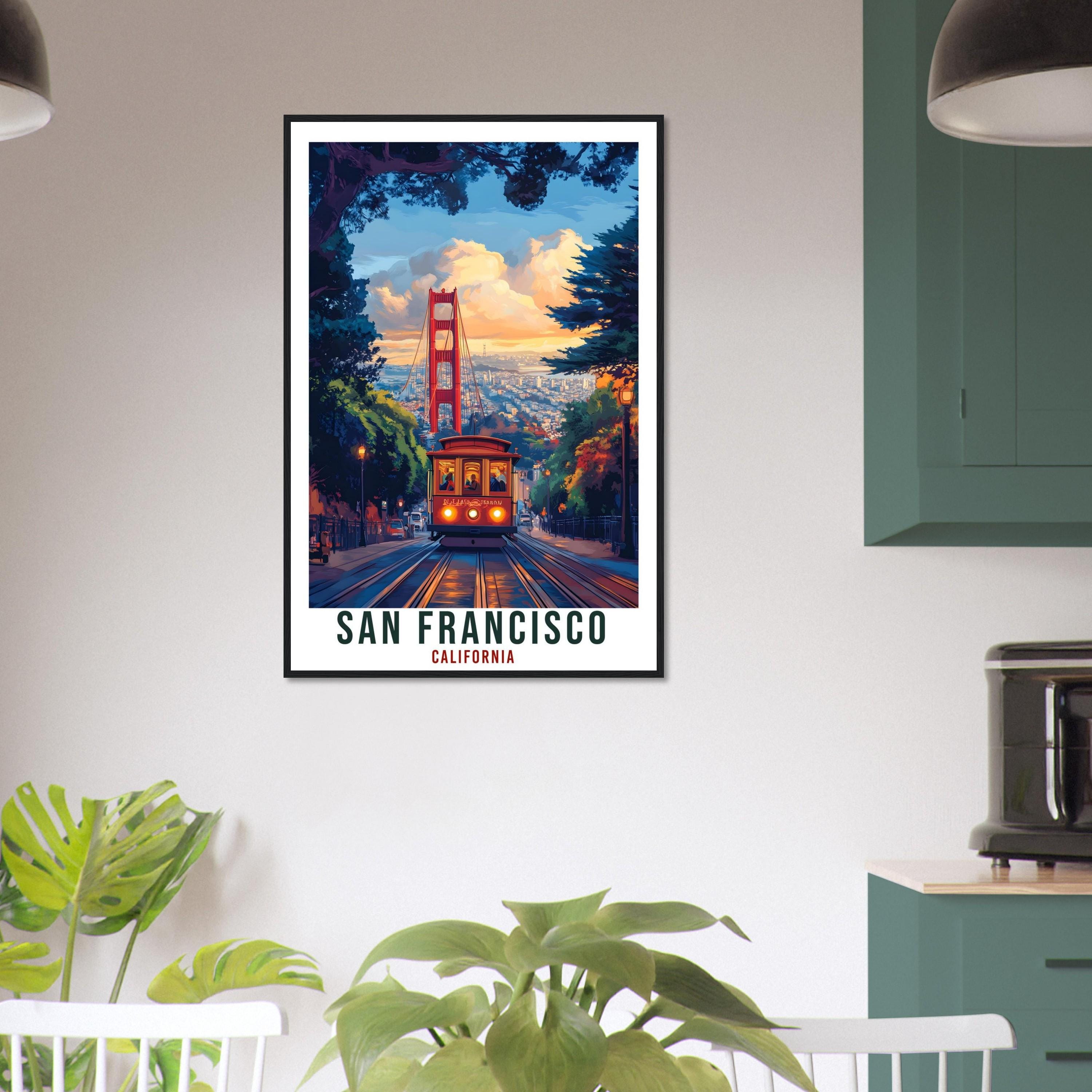 San Francisco Travel Print California Home Decor Wall Art Gift Wall Hanging Art Lover San Francisco United States Artwork Travel Poster Art