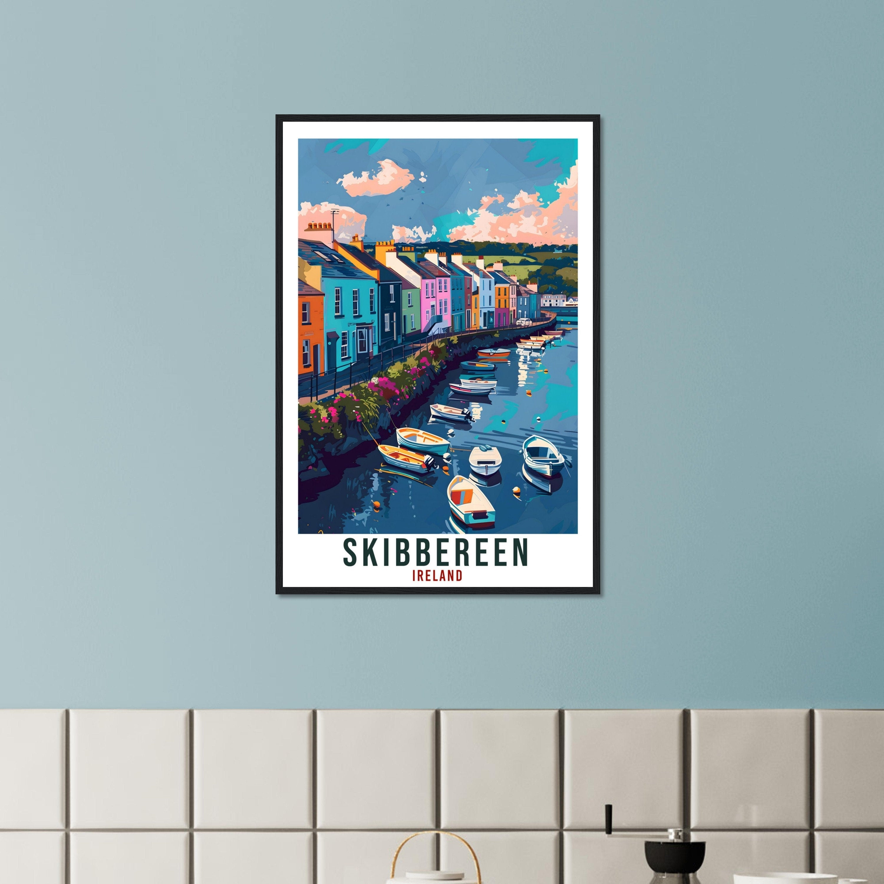 Skibbereen Travel Print Ireland Wall Art Wall Hanging Home Living Décor Skibbereen Gift Art Lovers Irish Artwork Gift Ireland Travel Poster