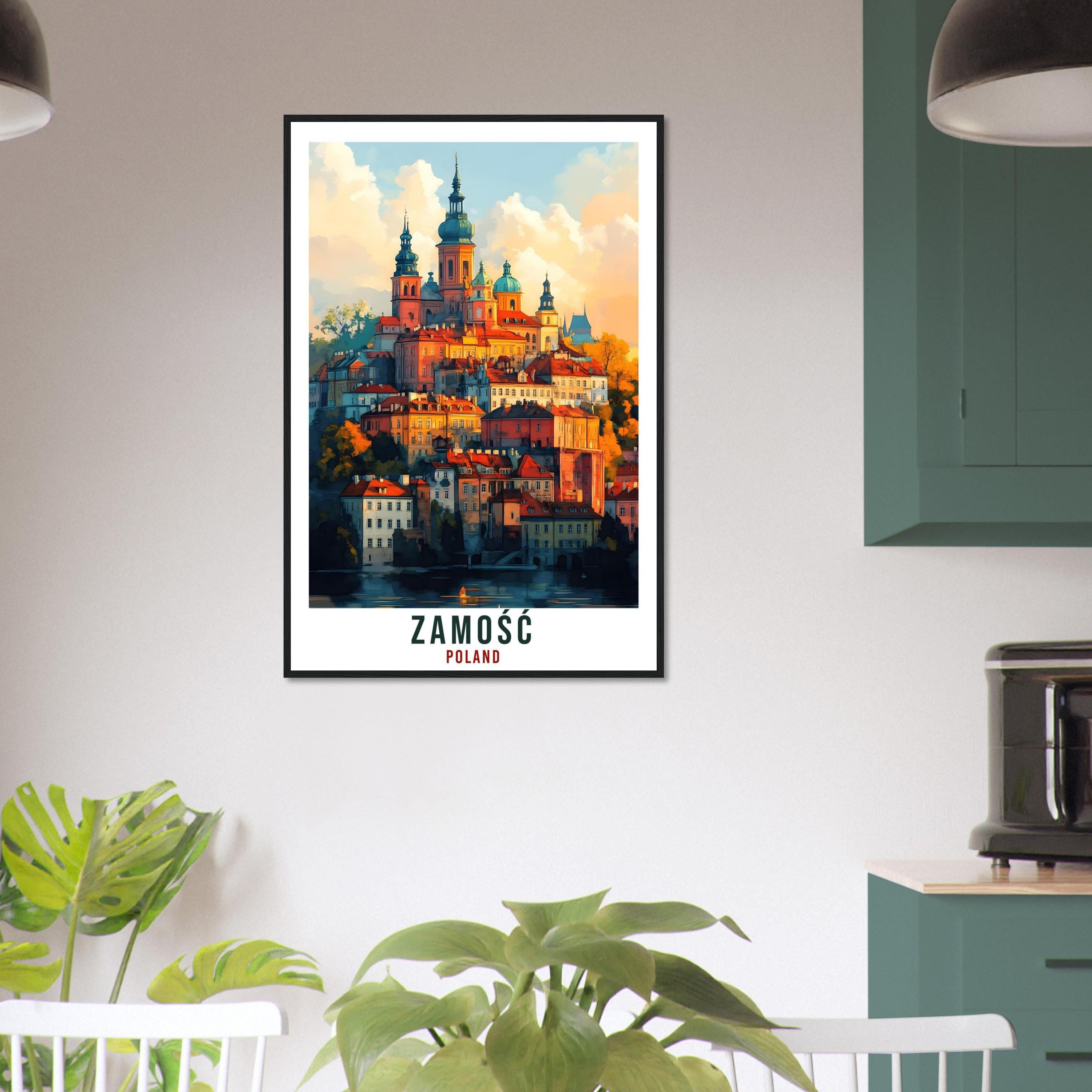 Zamość Travel Print Poland Home Decor Zamość Wall Art Gift Wall Hanging Art Lover Zamość Polish Artwork Travel Poster Poland Travel Art