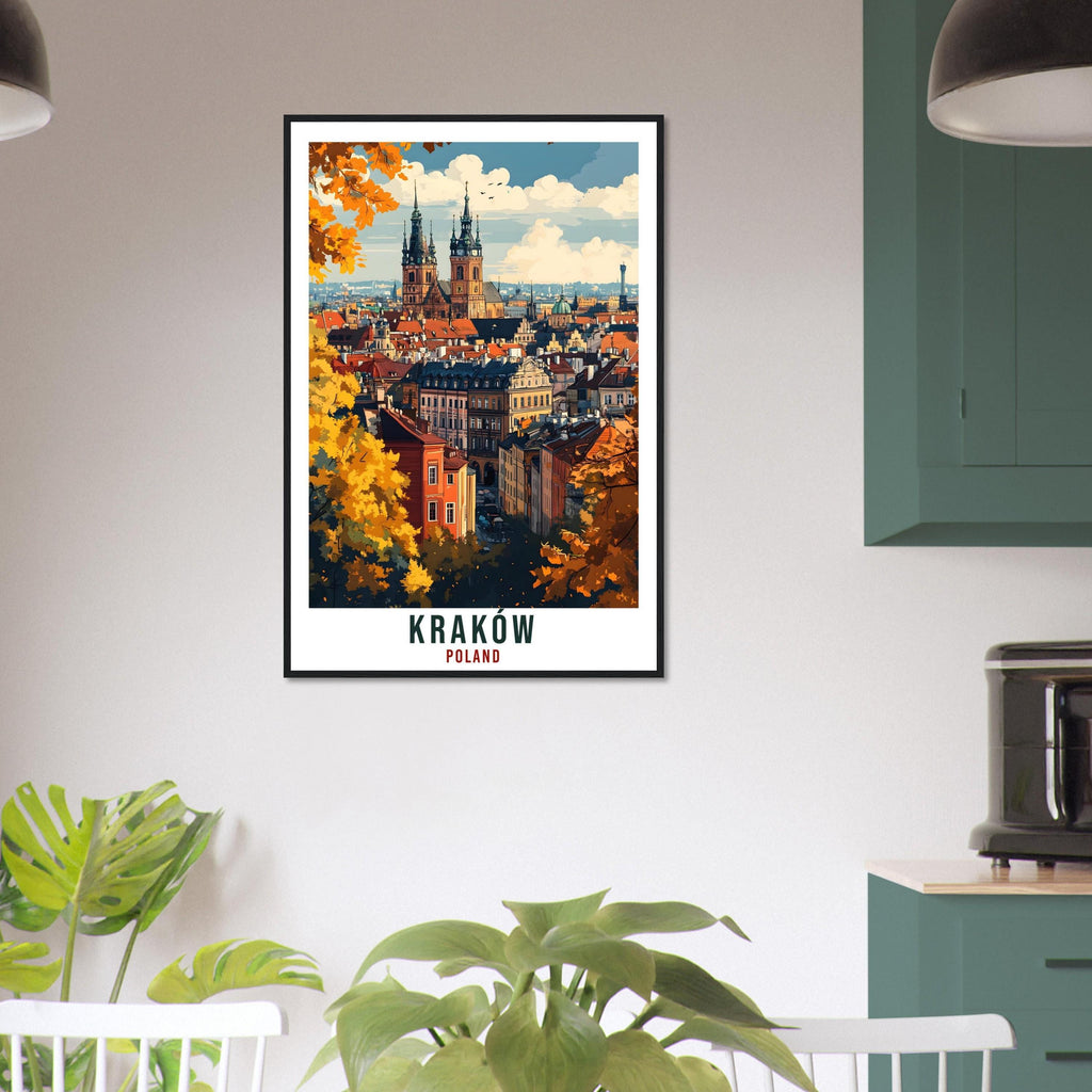Kraków Travel Print Poland Home Decor Kraków Wall Art Gift Wall Hanging Art Lover Kraków Polish Artwork Travel Poster Poland Travel Art
