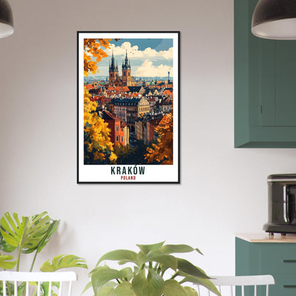 Kraków Travel Print Poland Home Decor Kraków Wall Art Gift Wall Hanging Art Lover Kraków Polish Artwork Travel Poster Poland Travel Art