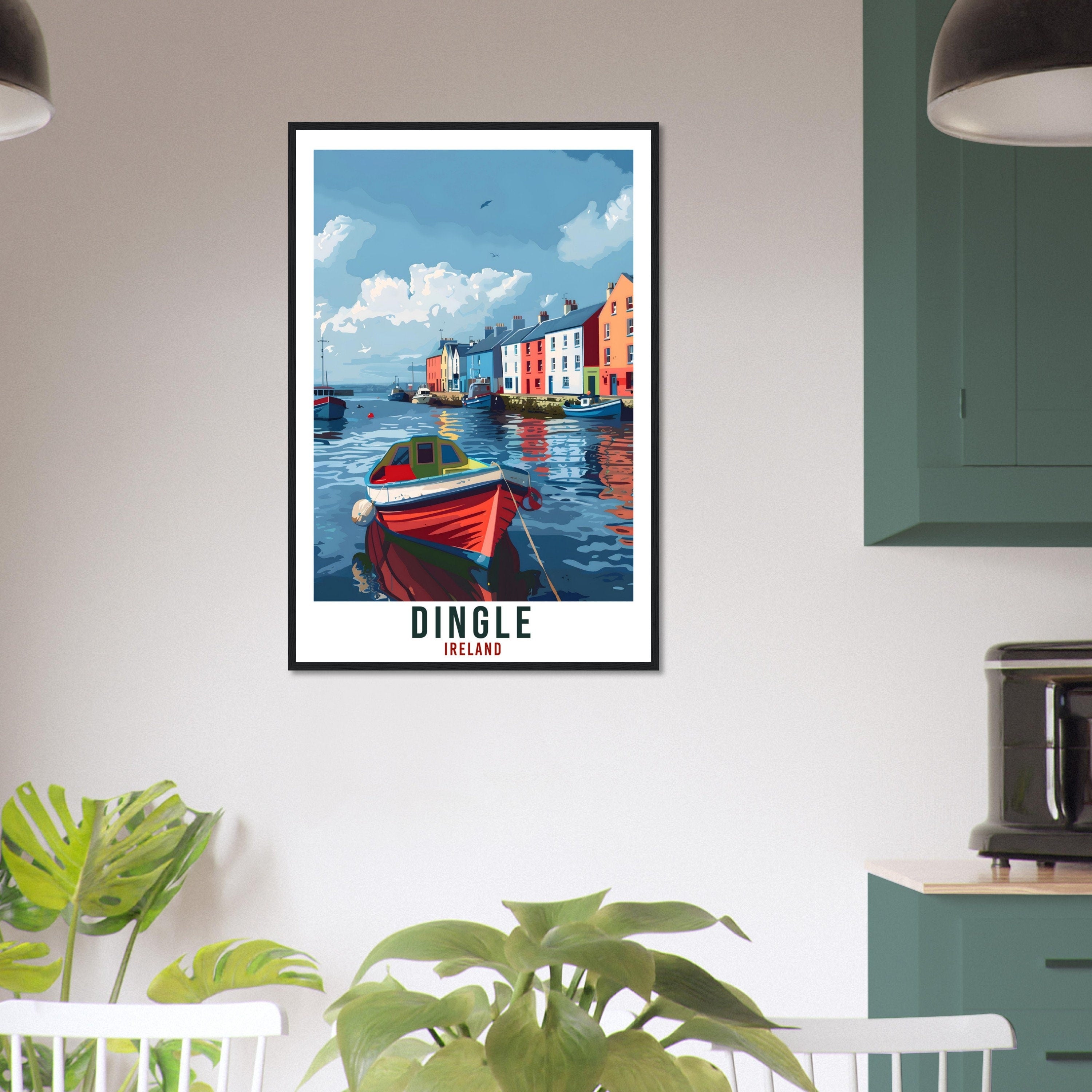Dingle Irish Gift Travel Print Ireland Wall Art Wall Hanging Home Living Décor Dingle Gift Art Lovers Artwork Gift Ireland Travel Poster