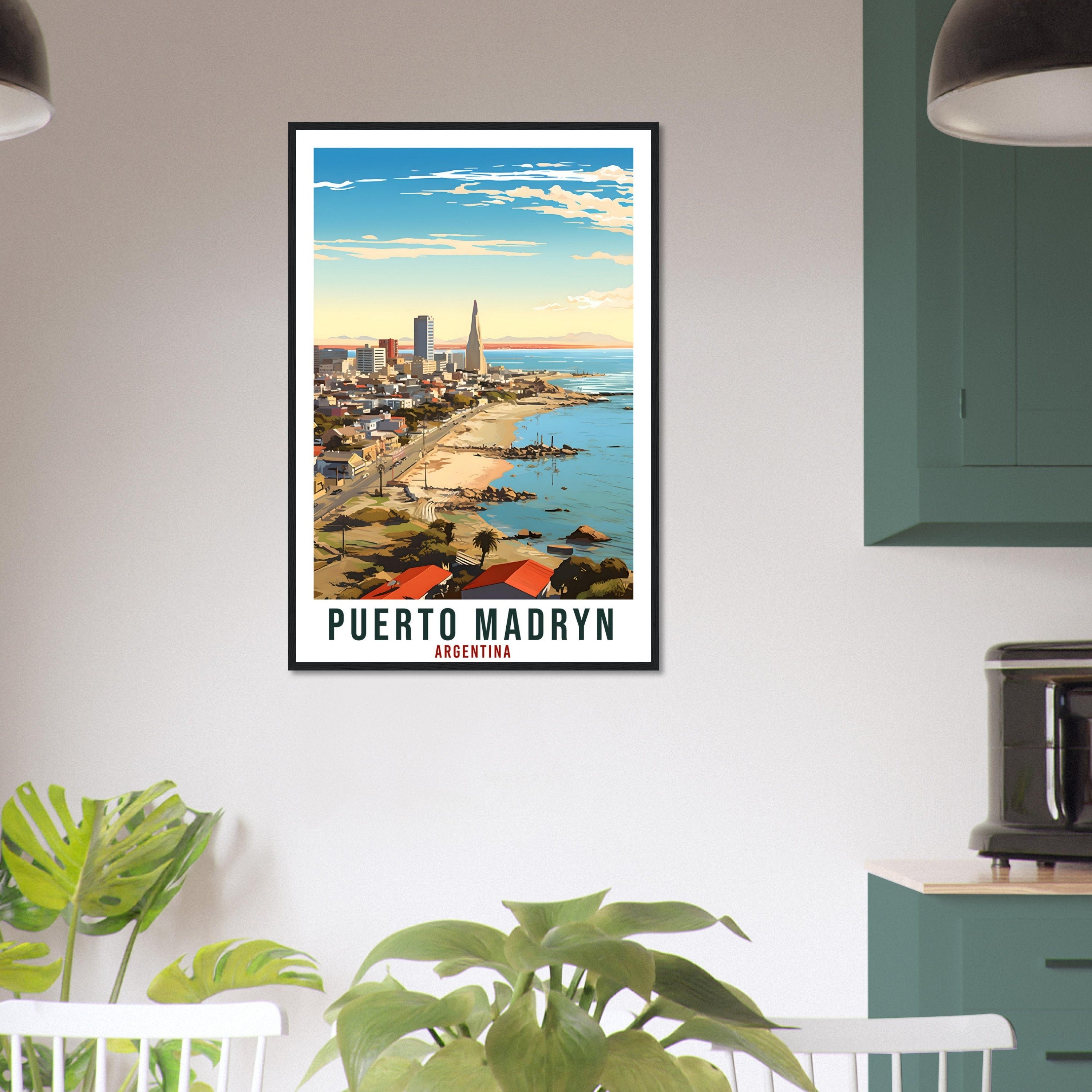 Puerto Madryn Travel Print Wall Art Puerto Madryn Argentina City Landscape Artwork Madryn Argentina Art Gift Madryn Travel Poster Home Decor