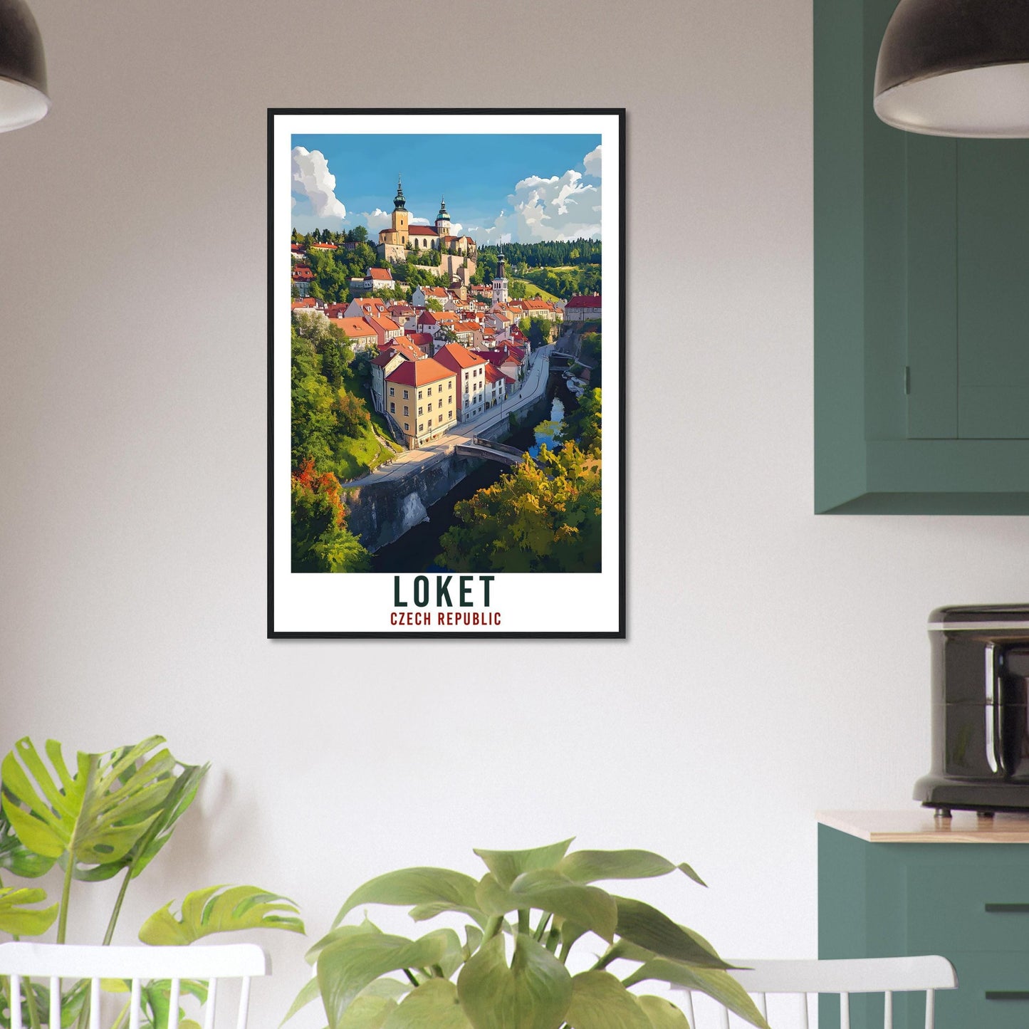 Loket Travel Print Czechia Home Decor Loket Wall Art Gift Wall Hanging Art Lover Loket Czech Republic Artwork Travel Poster Travel Artwork