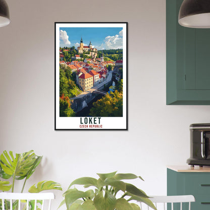 Loket Travel Print Czechia Home Decor Loket Wall Art Gift Wall Hanging Art Lover Loket Czech Republic Artwork Travel Poster Travel Artwork