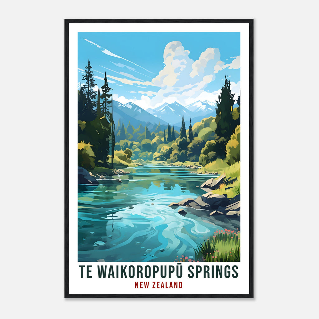 Te Waikoropupū Springs Travel Print Wall Art Te Waikoropupū New Zealand Wall Hanging Artwork Pupu Spring Gift Waikoropupū New Zealand Poster