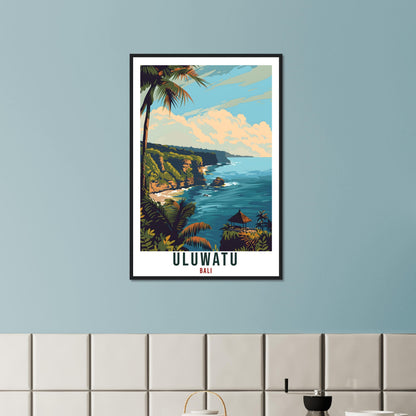Uluwatu Bali Travel Print Bali Wall Art Wall Hanging Home Décor Uluwatu Gift Landmark Artwork Travel Art Indonesia Uluwatu Travel Poster