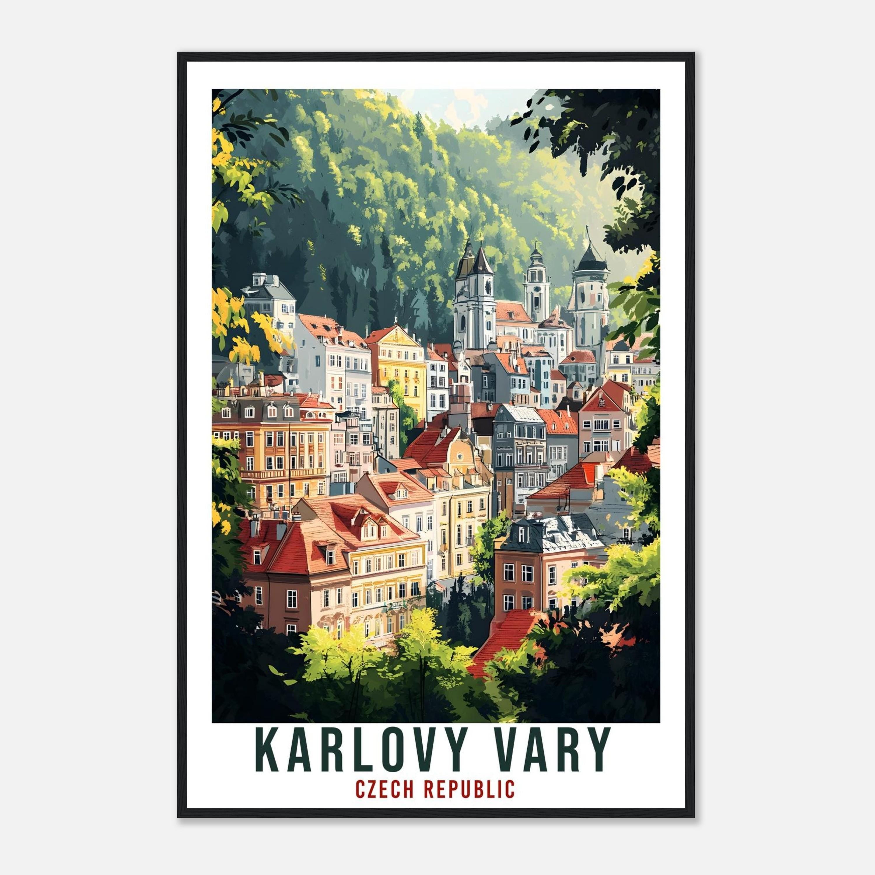 Karlovy Vary Travel Print Czech Republic Home Decor Wall Art Gift Wall Hanging Art Lover Karlovy Vary Czechia Artwork Travel Poster Artwork