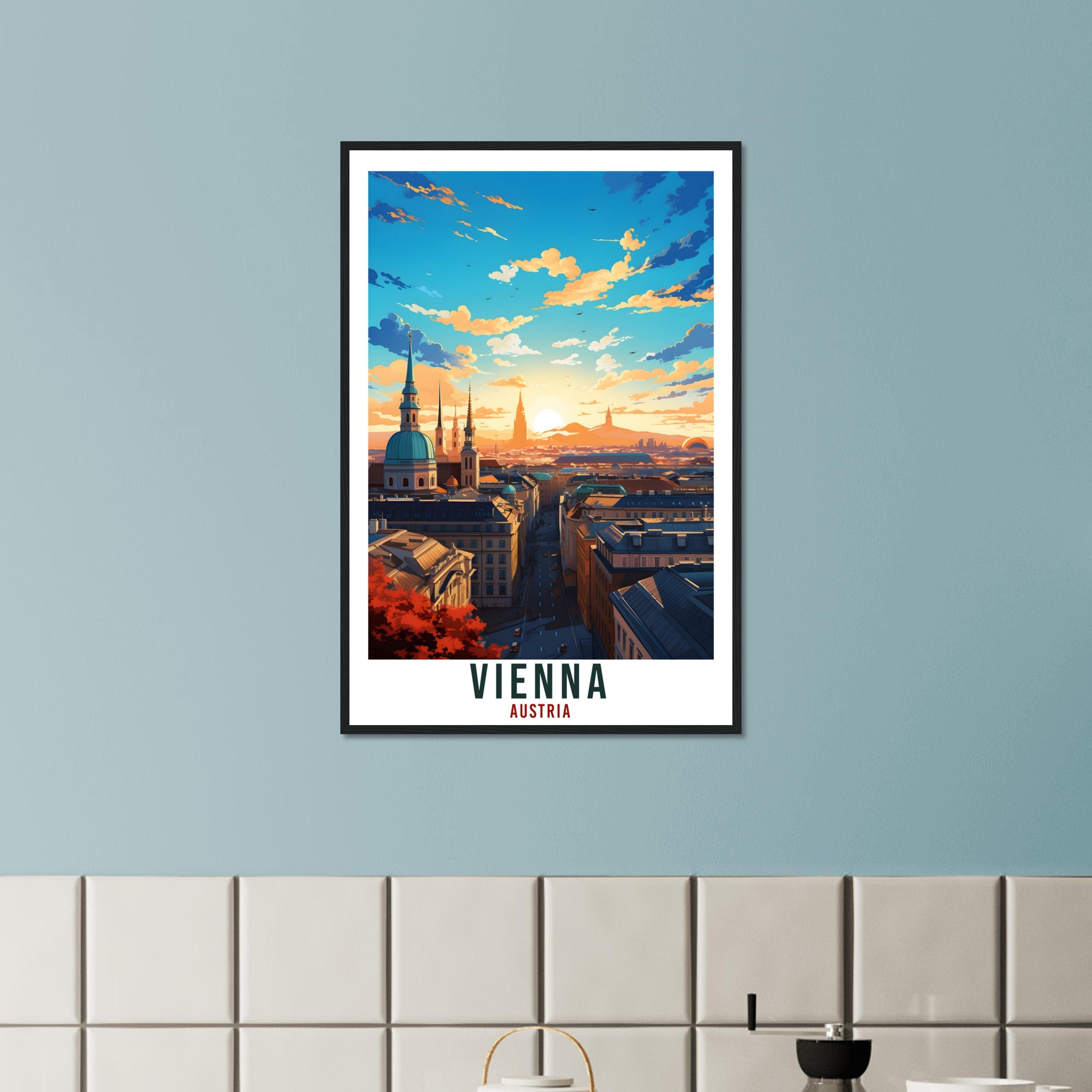 Vienna Gift Travel Print Austria Home Decoration Austrian City Wall Art Gift Wall Hanging Art Lover Austria Artwork Vienna Travel Poster