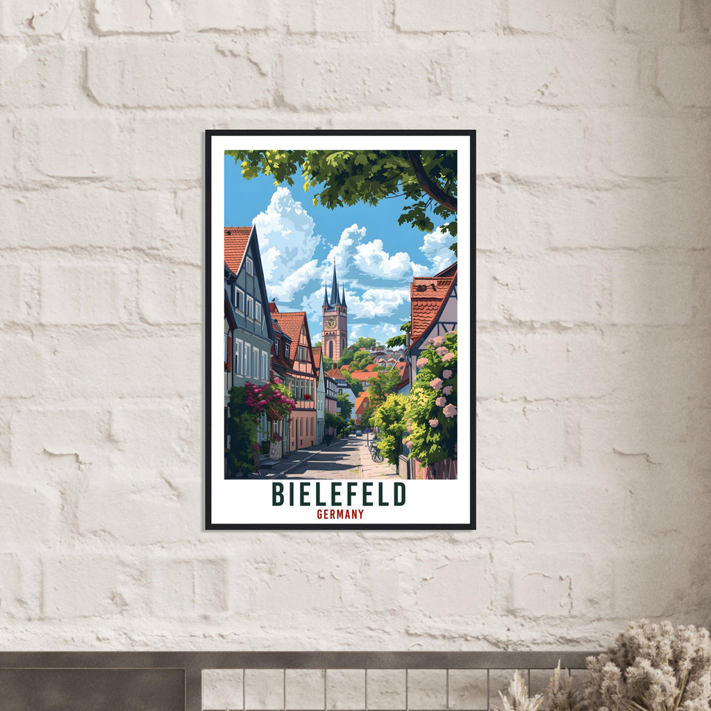 Bielefeld Travel Print Germany Home Decoration Bielefeld German Wall Art Gift Wall Hanging Art Lover Germany Artwork Bielefeld Travel Poster