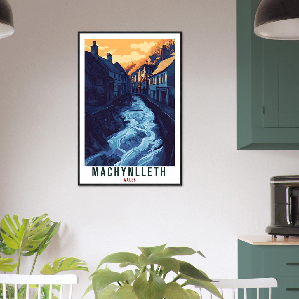 Machynlleth Travel Print Wales Home Decor Machynlleth Wall Art Wall Hanging Art Lover Wales Artwork Travel Poster Machynlleth Travel Art