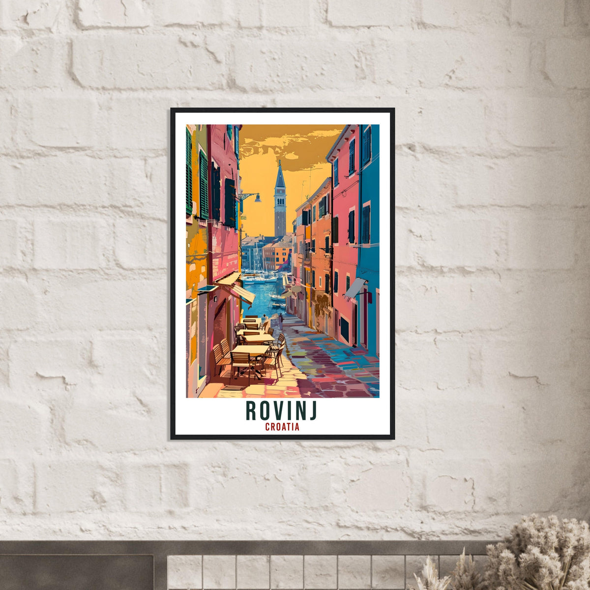 Rovinj Travel Print Croatia Wall Art Wall Hanging Home Décor Rovinj Gift Croatian Landmark Artwork Gift Croatia Holiday Travel Poster Rovinj
