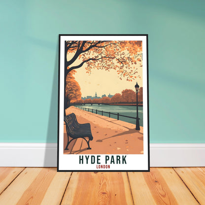 Hyde Park London Travel Print England Decor London Park Wall Art Gift Wall Hanging Art Lover Hyde Park England Artwork Travel Poster UK Art