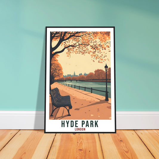 Hyde Park London Travel Print England Decor London Park Wall Art Gift Wall Hanging Art Lover Hyde Park England Artwork Travel Poster UK Art