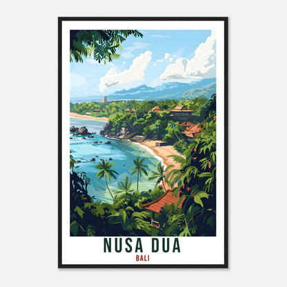 Nusa Dua Bali Travel Print Bali Wall Art Wall Hanging Home Décor Nusa Dua Gift Landmark Artwork Travel Art Lovers Indonesia Travel Poster