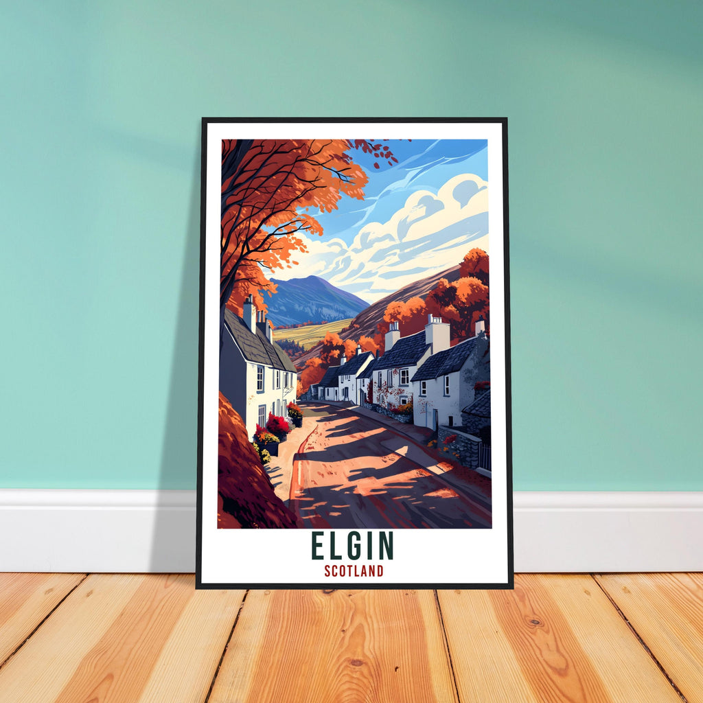 Elgin Travel Print Scotland Home Decor Elgin Wall Art Wall Hanging Art Lover Scotland Artwork Travel Poster Elgin Travel Art Elgin Scotland