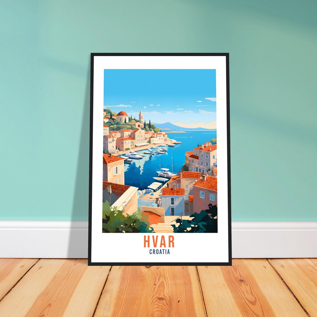 Hvar Croatia Travel Print Croatian Island Wall Art Hvar Wall Hanging Home Décor Croatia Gift Art Lovers Hvar Art Lover Gift Croatia Print