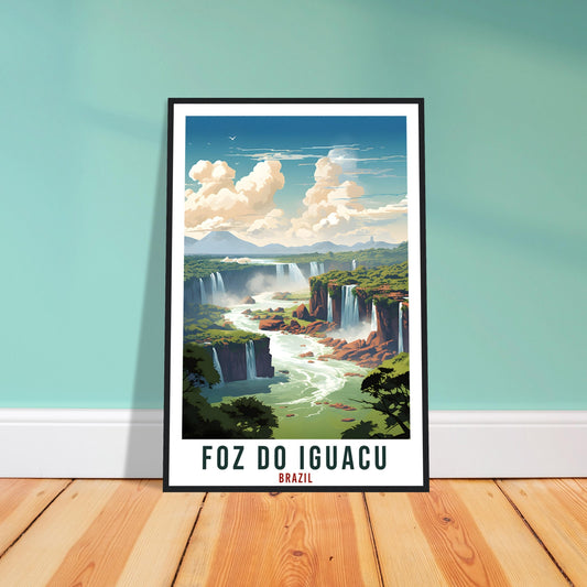 Foz Do Iguacu Travel Print Wall Art Foz Do Iguacu Brazil Wall Hanging Artwork Art Gifts Foz Do Iguacu Travel Poster Brazil Art Lovers Gift