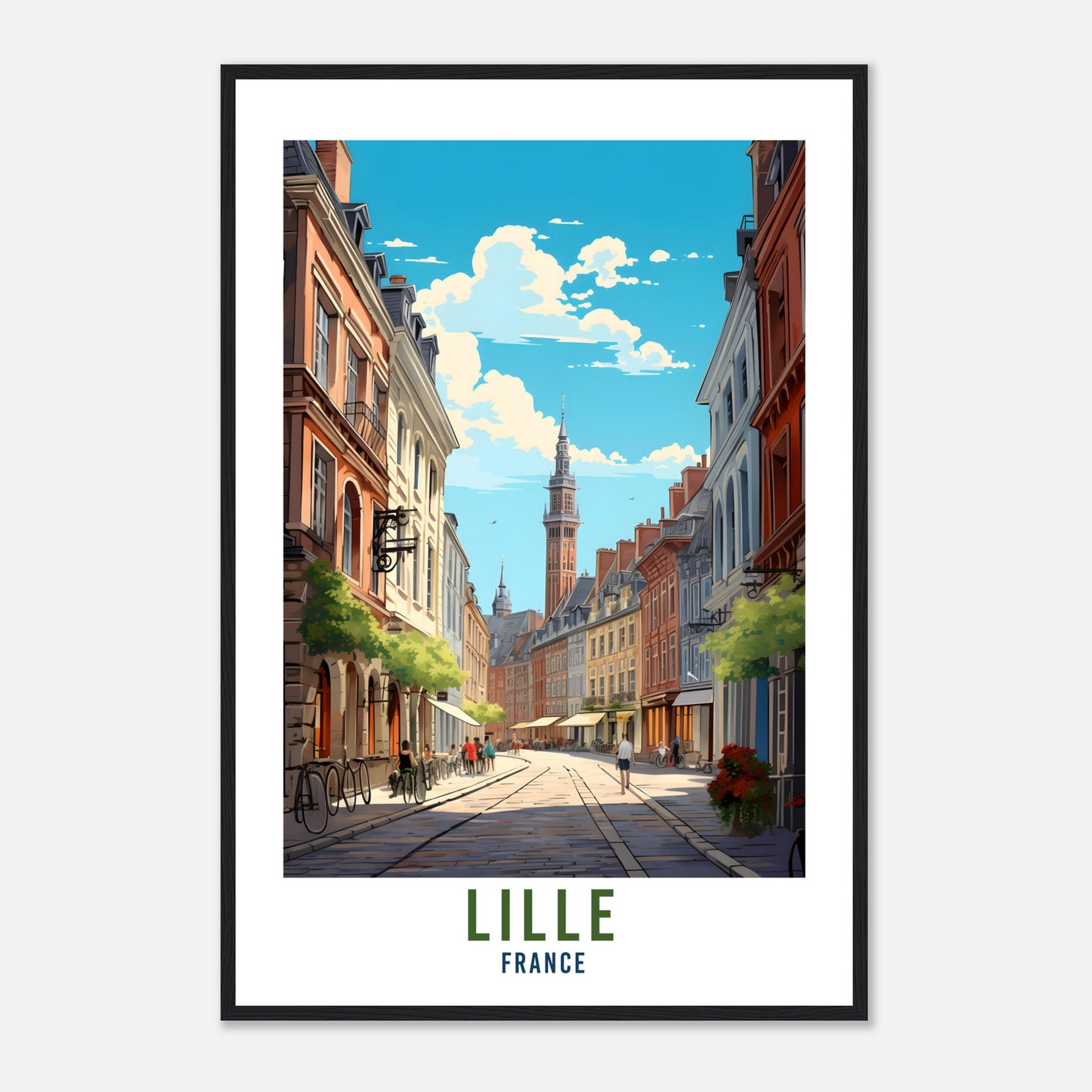 Lille France Travel Print Wall Art Lille Wall Hanging Home Décor Lille Gift Art Lovers France Art Lover Gift Print Lille City France Print