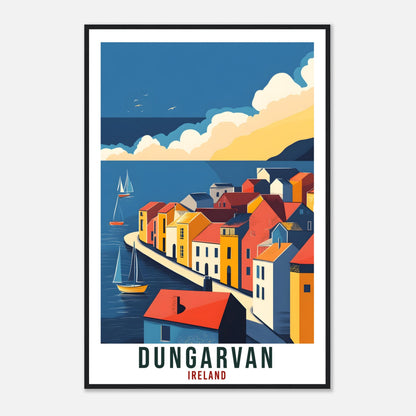 Dungarvan Travel Print Ireland Decor Dungarvan Wall Art Gift Wall Hanging Art Lover Waterford Irish Artwork Travel Poster Ireland Travel Art