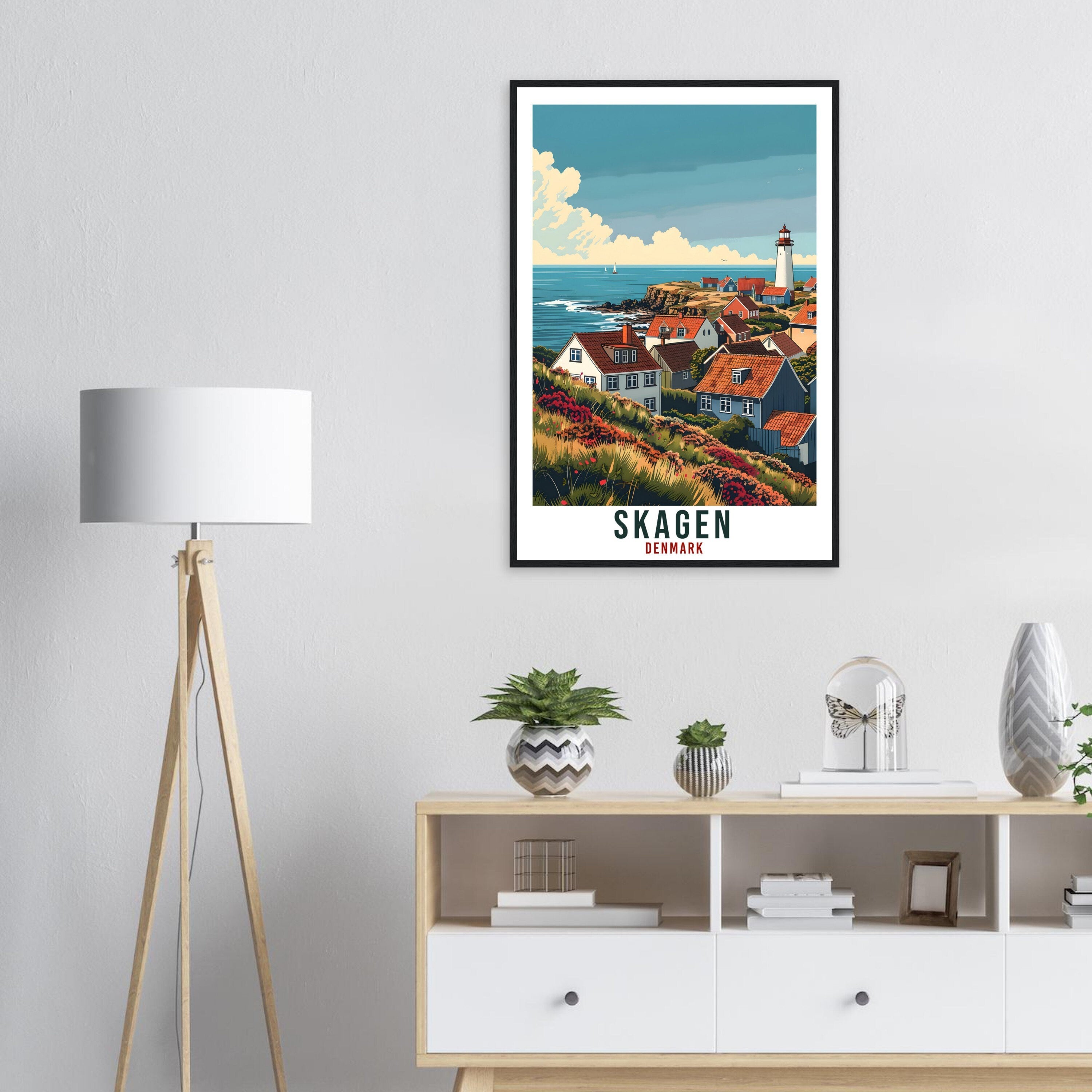 Skagen Travel Print Denmark Wall Art Wall Hanging Home Living Décor Skagen Gift Art Lovers Gift Denmark Artwork Gift Danish Travel Poster