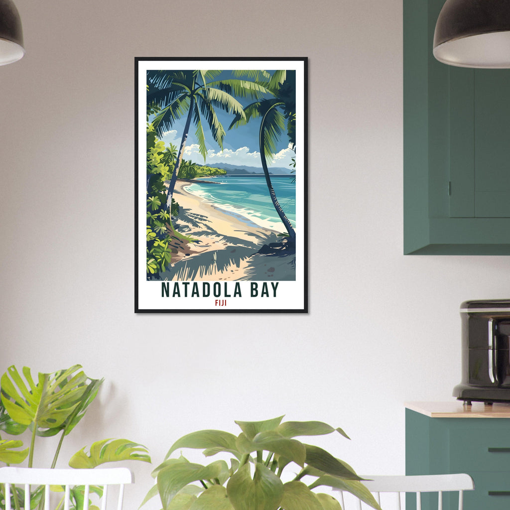 Natadola Bay Fiji Travel Print Fiji Wall Art Wall Hanging Home Décor Natadola Bay Gift Fiji Islands Artwork Travel Art Fijian Travel Poster